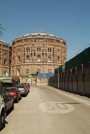 1578 Wien, umgebaute Gasometer, Archiutektur